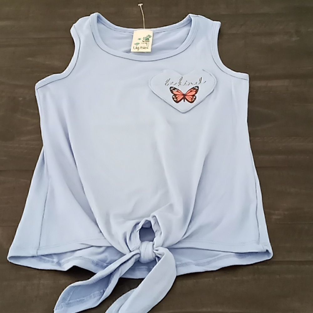 Lily blue girls tank top size 7/8